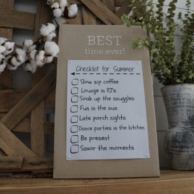 Summer is here! I’ve made my list and I’m checking it off daily. You can download it for FREE here, plus get some Summer decor inspiration!