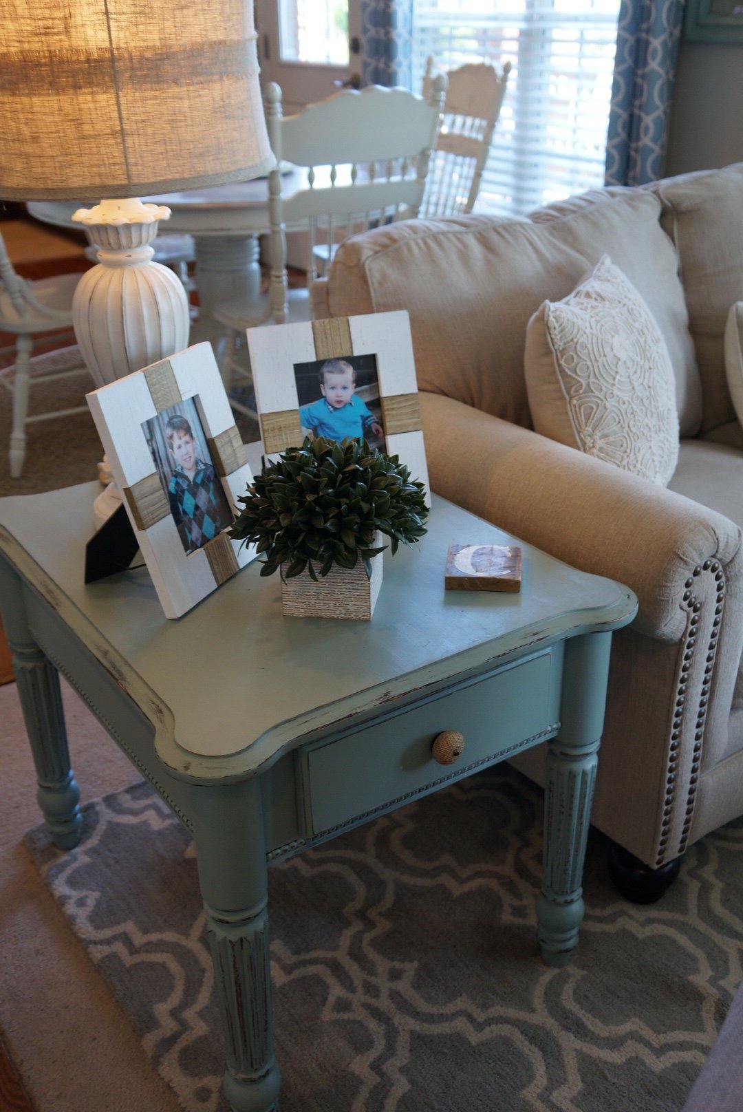 painted end table before | Wilshire Collections