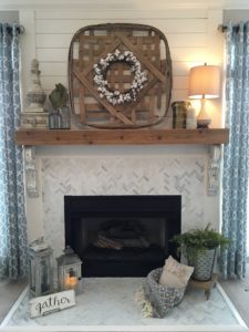 farmhouse focal point in living room, fireplace