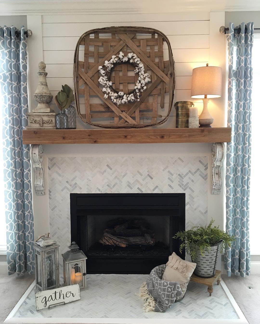 Our fireplace overhaul…from drab to fab!