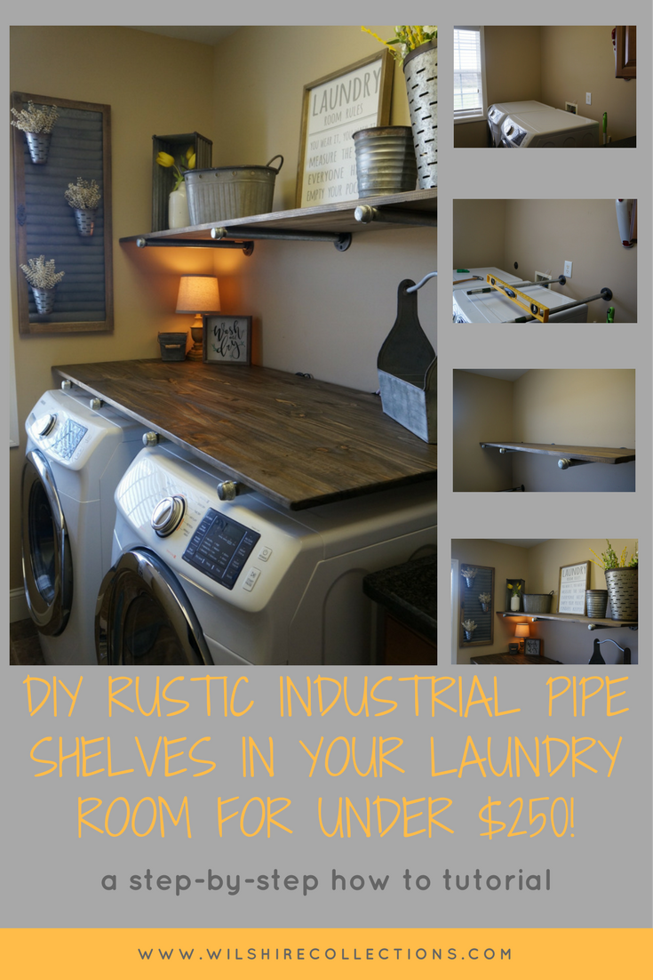 Laundry Room Makevover for under $250! With DIY Rustic ...