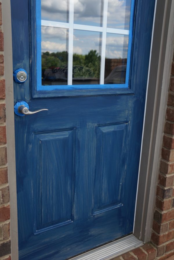 How I transformed my back door with a little paint in just a few hours! Wilshire Collections