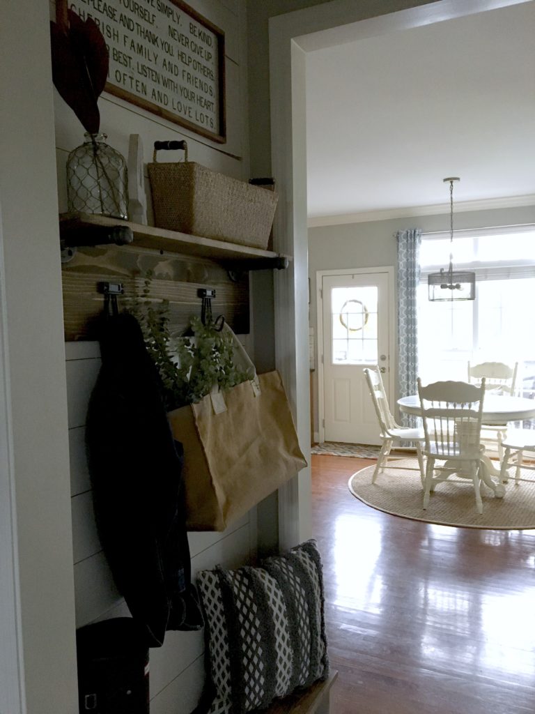 How To Create A Mudroom In Small E And Make It Farmhouse One Last Ammmmaaaazzzing Thing We Did This Entire Project For Under 200 Not Including My Cute New Décor Some Materials Had On Hand So Obviously