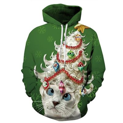ugly christmas sweater cat