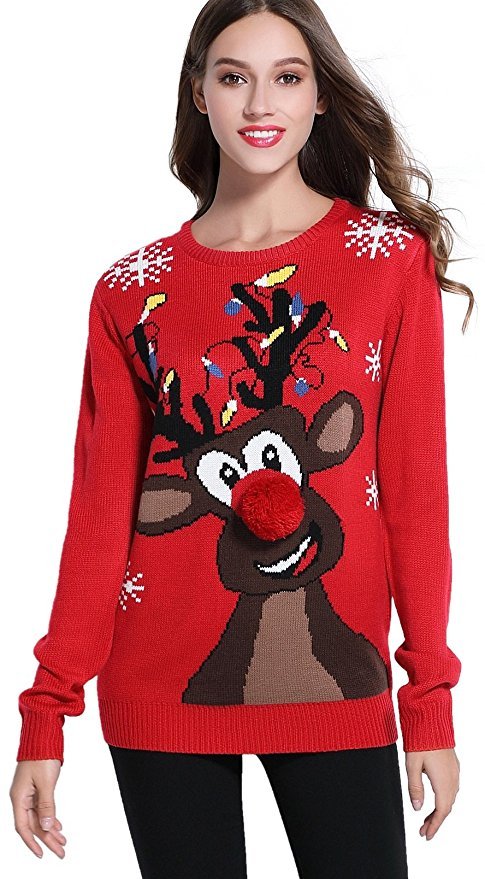 ugly sweater with reindeer