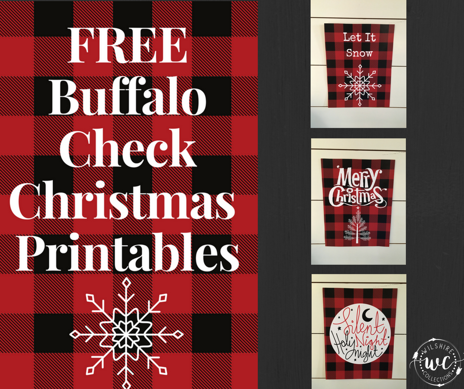 FREE buffalo check christmas printables 3 free printables Wilshire