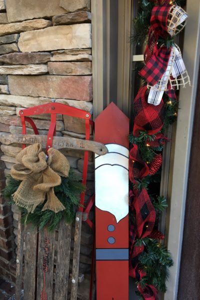 festive and easy christmas front porch old vintage sled