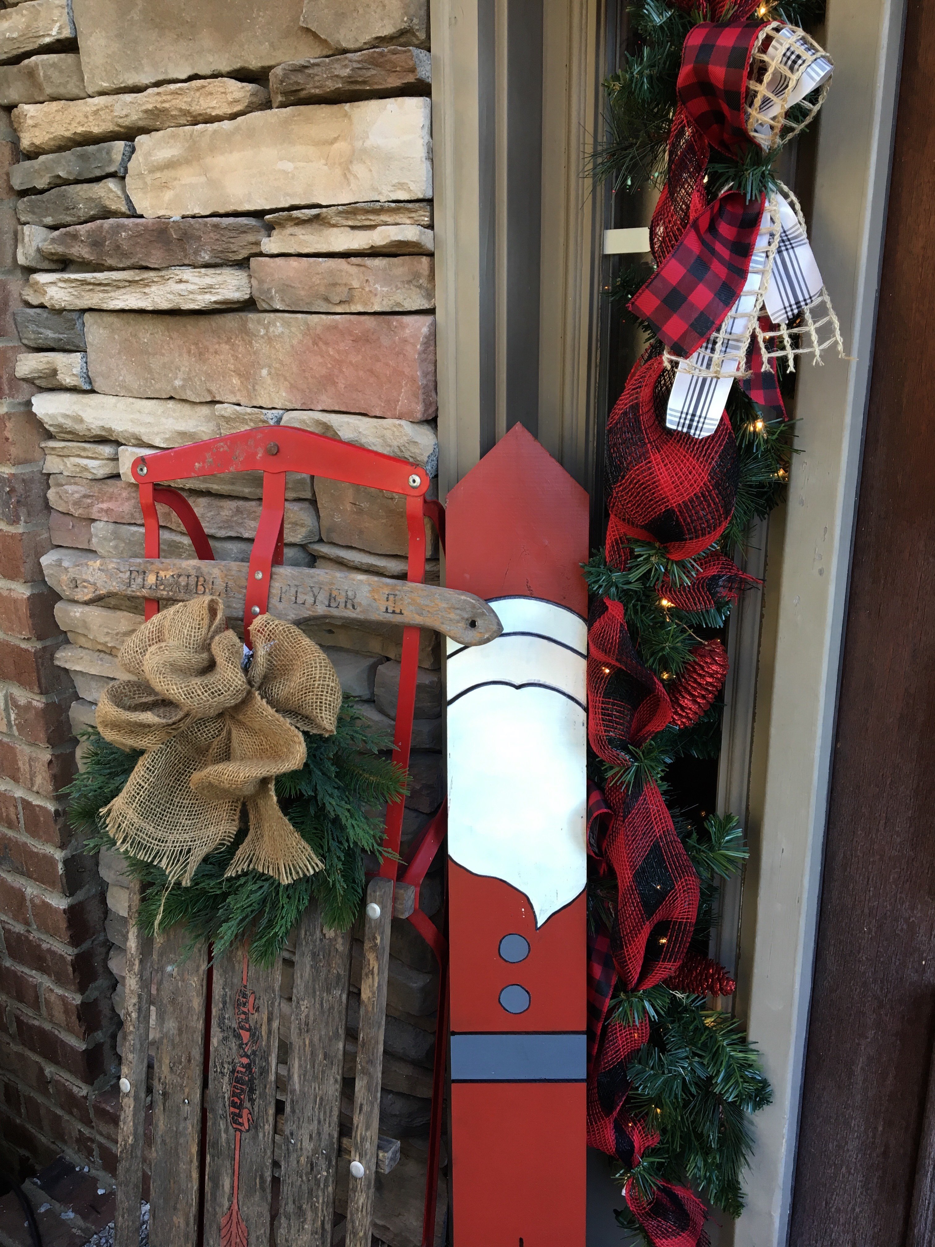 Festive and Easy Christmas front porch décor!
