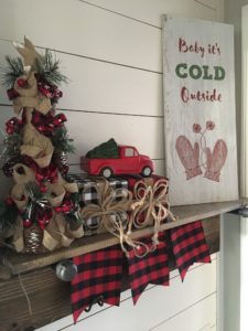 How to start holiday planning for Christmas now. My buffalo check mudroom for Christmas.