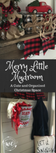 Merry little mudroom for a cute and organized christmas this year!