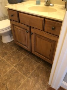 bathroom cabinets before paint