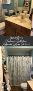100 dollar room challenge bathroom makeover before pictures