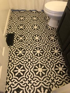 stencil tutorial on tile floors