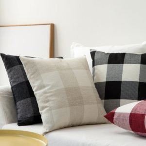 home decor finds, buffalo check pillow covers