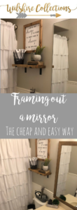 framing out a mirror the cheap and easy DIY way