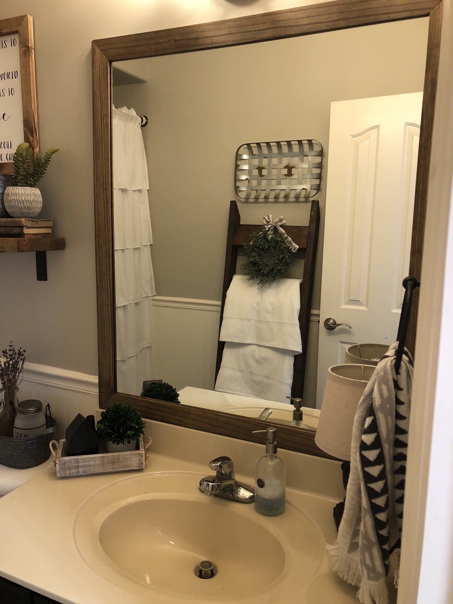 Framing out your mirror…the cheap and easy DIY way!