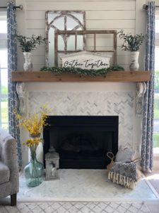 mantle decor for any season- the layered farmhouse look