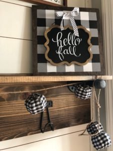 DIY Buffalo check sign that's super easy and doesn't require painting! Find out how I got this look!
