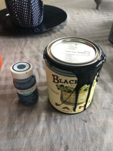 Knock off Target dollar spot Navy Pumpkins using dollar tree pumpkins and paint