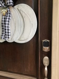 Fall front porch with new schlage connect lock