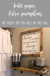 Toilet paper fabric pumpkins- the easiest and cheapest diy craft project you will do this fall!