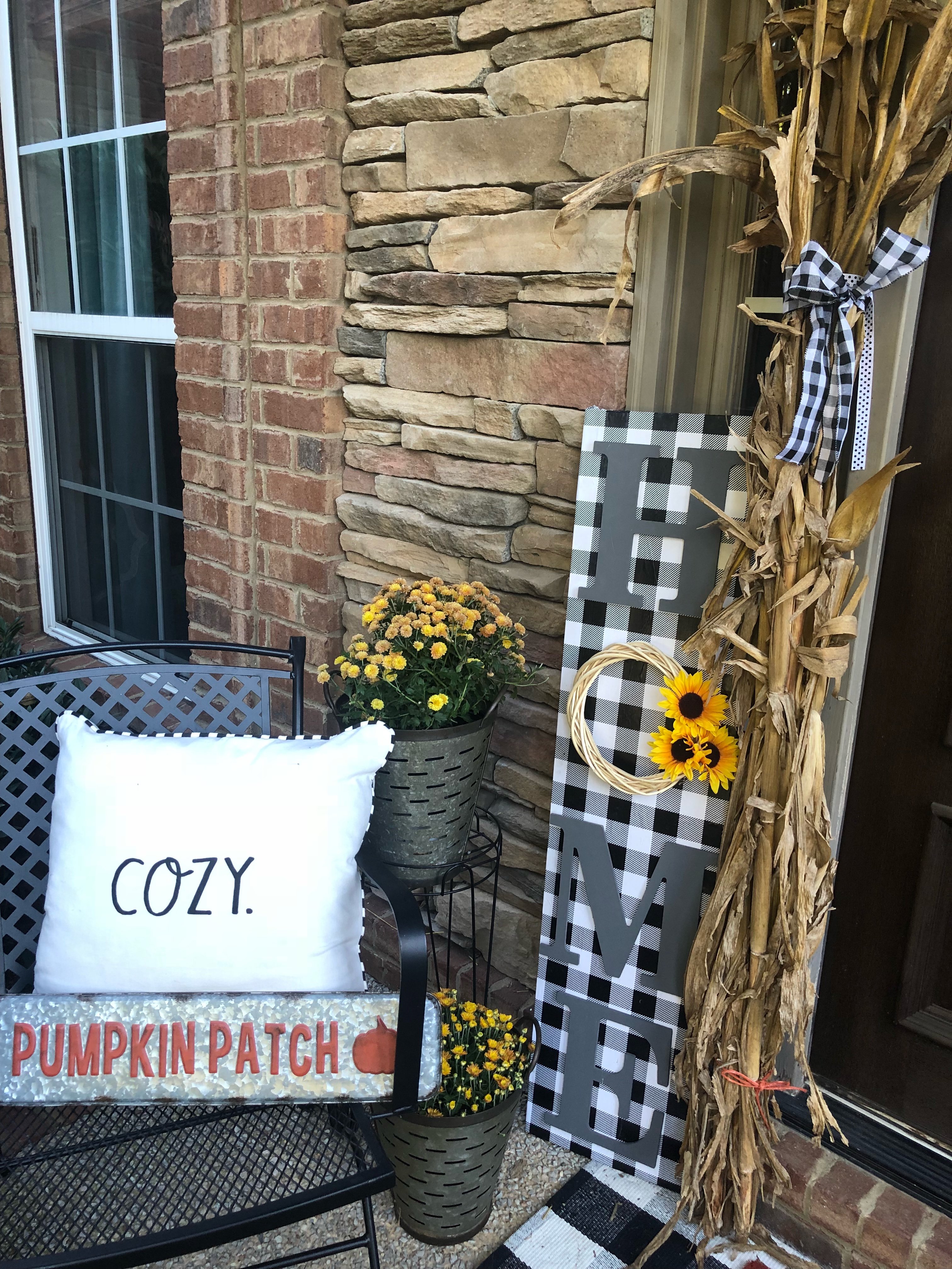 DIY Buffalo Check Porch Board- Home can use for any season!