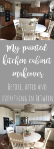 My painted kitchen cabinet makeover, before, after and everything in between!