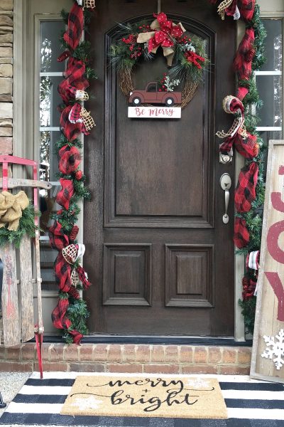 3 things every Christmas front porch should have with my new Kirkland's items!