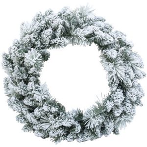 Flocked wreath from walmart