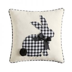 Buffalo Check Easter decor, pillow with bunny