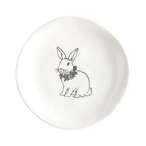 Buffalo check Easter Deccor, salad plate with bunny