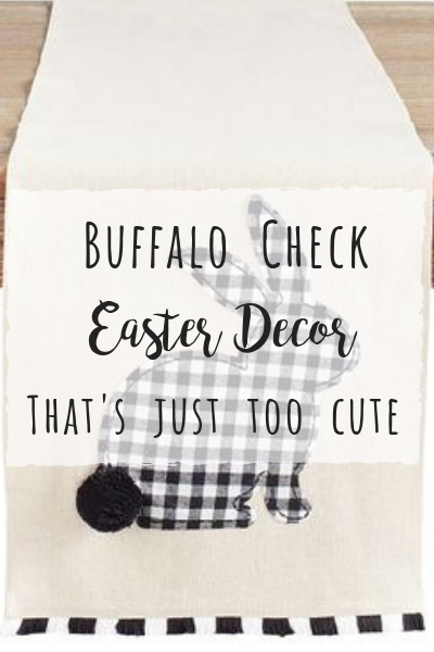 Buffalo check Easter decor that’s just too cute!