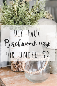 DIY Faux birchwood vase for under $2