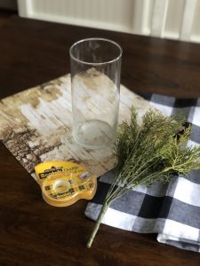 DIY Faux birchwood vase for under $2 with just a couple supplies