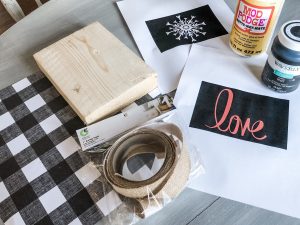 Reversible Winter and Valentine's craft, supplies needed for this easy project