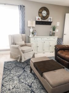 Mini decorating refresh for a big change in our bonus room, the wall before