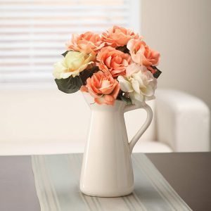 The best farmhouse vases for your florals- white pitcher 2