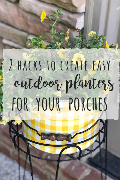 2 hacks to create easy outdoor planters that are so cute!