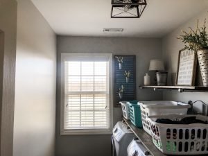 DIY clothing rack for your laundry room, the wall before