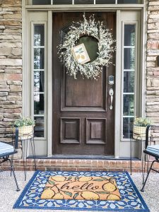 Small front porch ideas for Spring and Summer with 3 easy tips