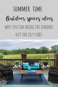 Summer outdoor space ideas, ways to bring the inside out to create cozy vibes