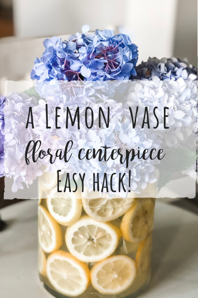 Lemon vase floral centerpiece hack that's so easy and cute to make!