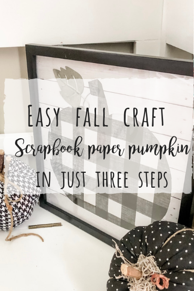 Easy fall craft! Make a scrapbook paper pumpkin in 3 steps!