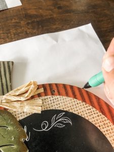 Easy fall craft idea- how to make a scrapbook paper pumpkin