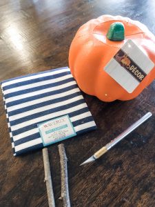 Easy no sew fabric pumpkins from dollar tree pumpkins and fat quarter fabric