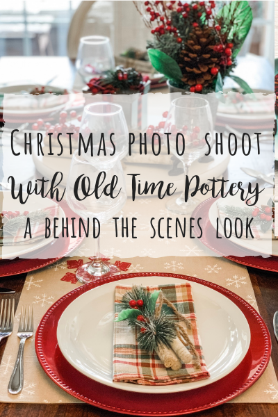 Christmas photo shoot with Old Time Pottery- A behind the scenes look!