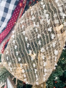 Christmas tree ideas using ribbon, buffalo check and polka dot!