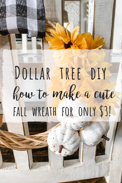Dollar Tree DIY- how to make a cute fall wreath for only $3!