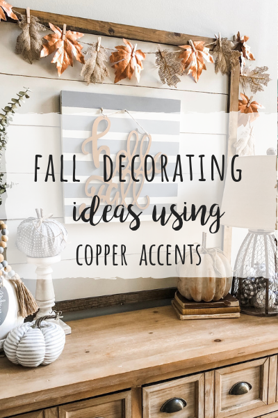 Fall decorating ideas using copper accents!