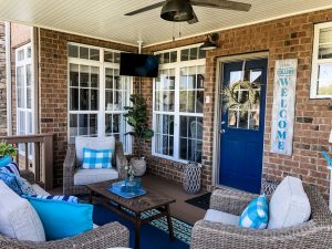 Covered porch makeover reveal